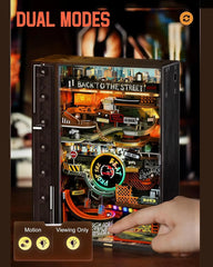 Robotime Rokr Marble Run Model Kits Hip-hop Street Gaming Decor Desk Decoration Parallel World MR03S 134pcs For Adult