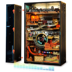 Robotime Rokr Marble Run Model Kits Hip-hop Street Gaming Decor Desk Decoration Parallel World MR03S 134pcs For Adult